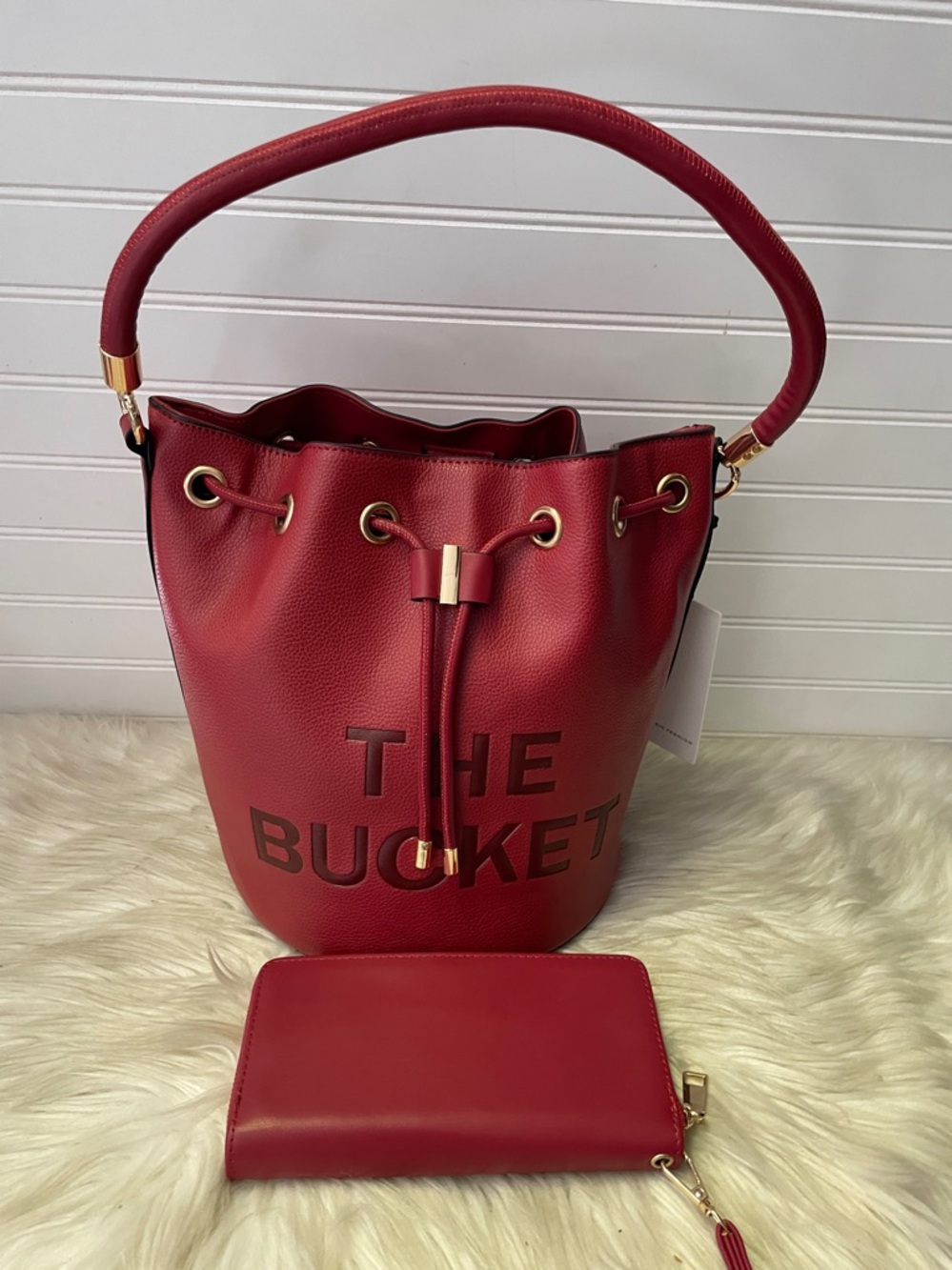 The Bucket Red Bucket Bag